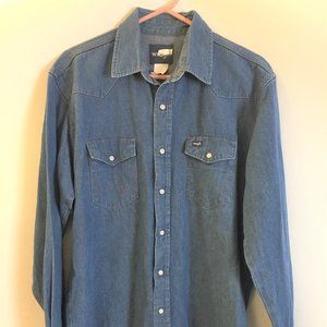 Men's Denim Wrangler Shirt XL